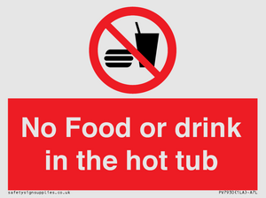 No Food or drink in the hot tub
